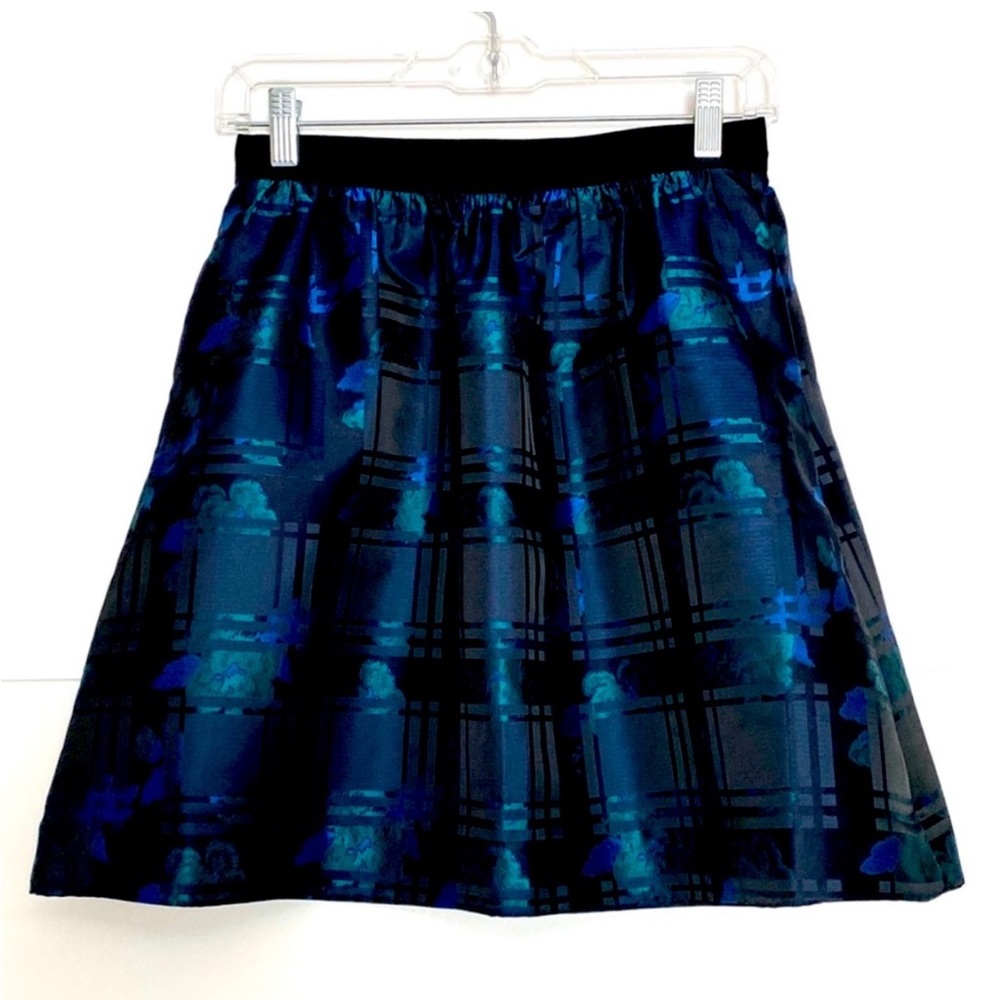 J. Crew Elegant Blue and Black Women's Mini Skirt size 2P - Picture 2 of 10